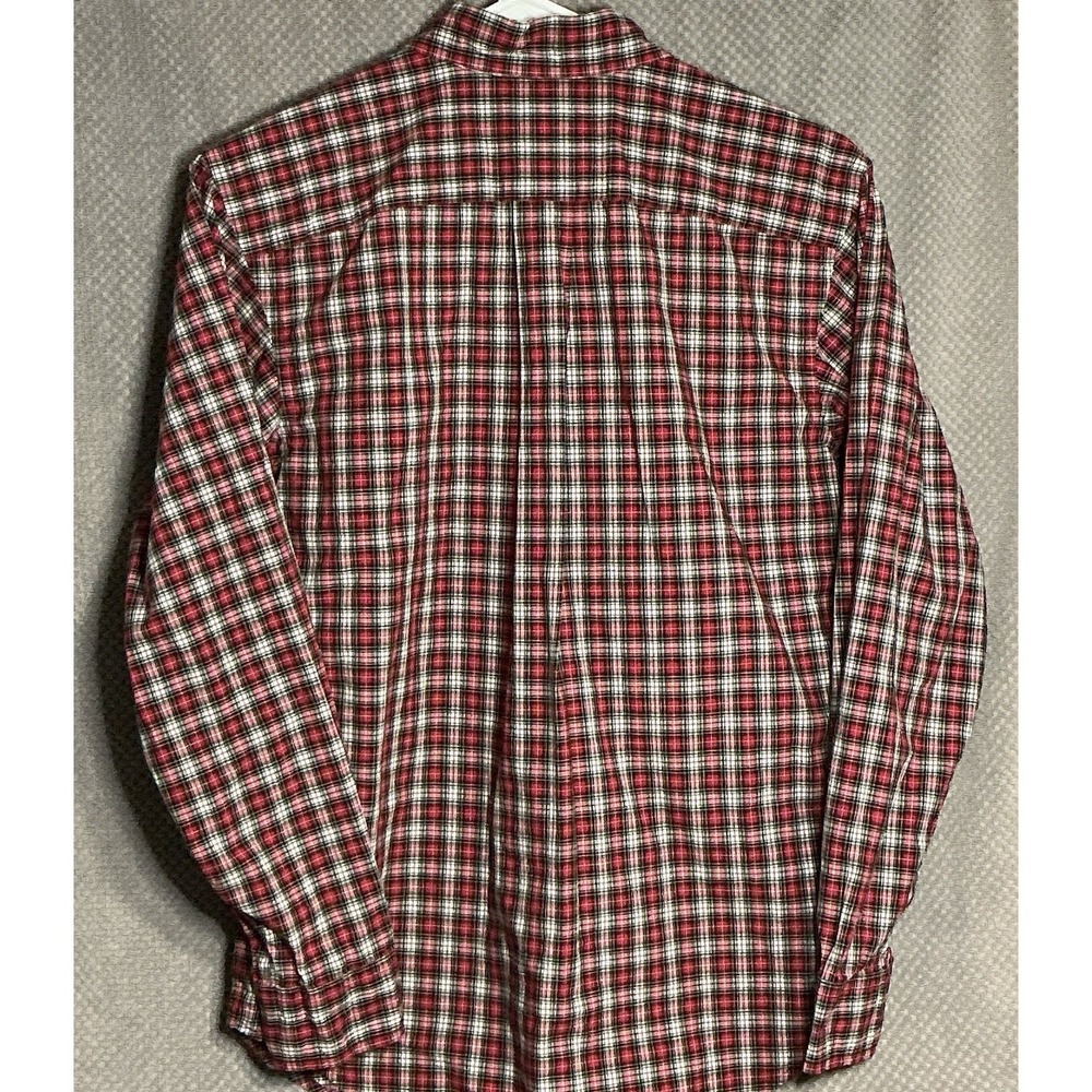 Ralph Lauren Custom Fit Plaid Oxford Shirt Men's L Red Green Tartan Button Down - Picture 5 of 8